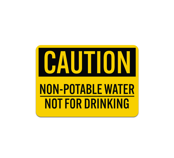 Non Potable Water Decal (Non Reflective)