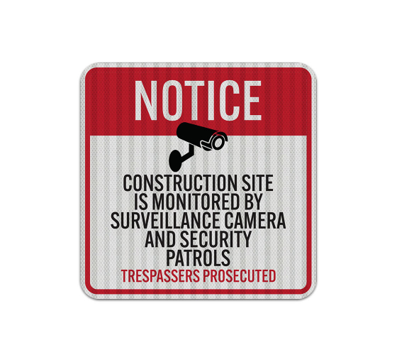 Cctv Security Notice Aluminum Sign (HIP Reflective)