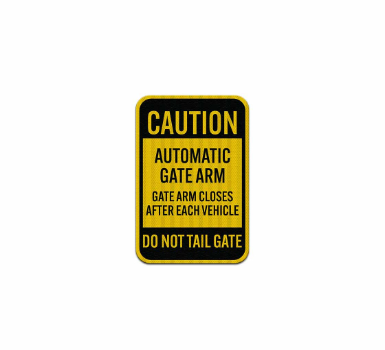 Automatic Gate Arm Aluminum Sign (EGR Reflective)