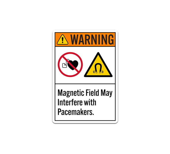 Magnetic Field May Interfere With Pacemakers Decal (Non Reflective)