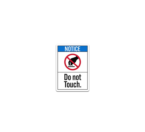 ANSI Do Not Touch Decal (Non Reflective)