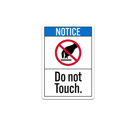 ANSI Do Not Touch Decal (Non Reflective)