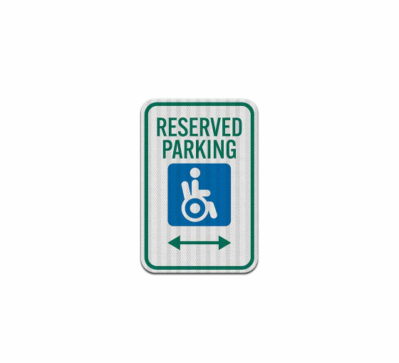 ADA Handicap Reserved Parking Aluminum Sign (EGR Reflective)