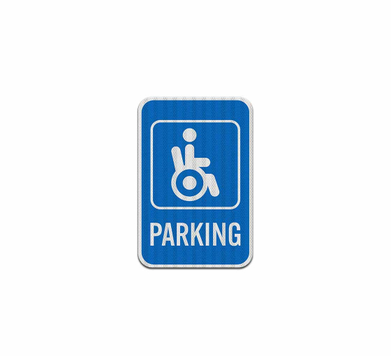 ADA Handicap Parking Aluminum Sign (HIP Reflective)