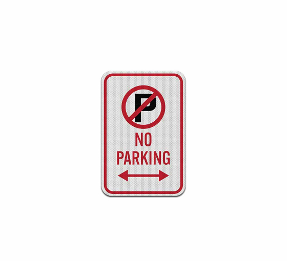 No Parking Aluminum Sign (Diamond Reflective)