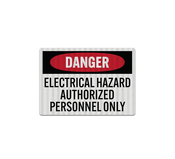 Electrical Hazard Authorized Decal (EGR Reflective)