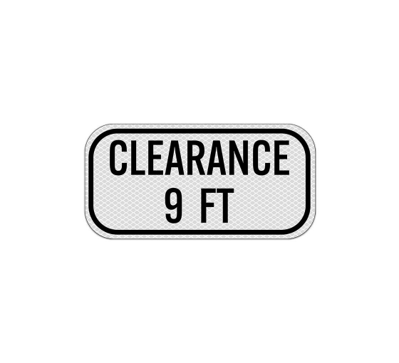 Low Clearance Crossing Aluminum Sign (Diamond Reflective)