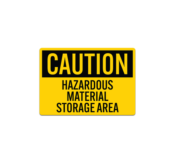 Hazardous Material Storage Area Decal (Non Reflective)