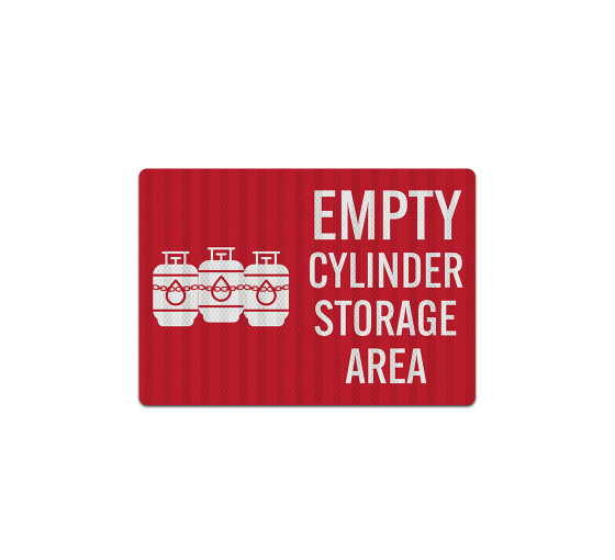 Empty Cylinder Storage Area Decal (EGR Reflective)