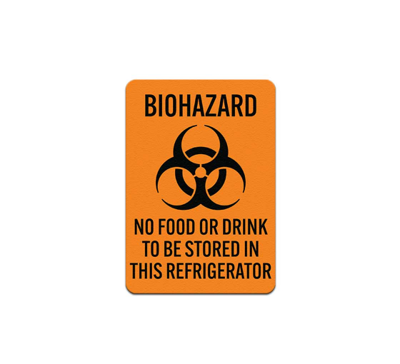 No Food Or Drink To Be Stored In This Refrigerator Decal (Non Reflective)