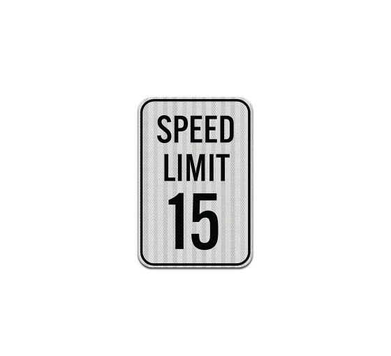 Advisory Speed Limit 15 MPH Aluminum Sign (HIP Reflective)
