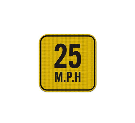Advisory Speed Limit 25 MPH Aluminum Sign (HIP Reflective)