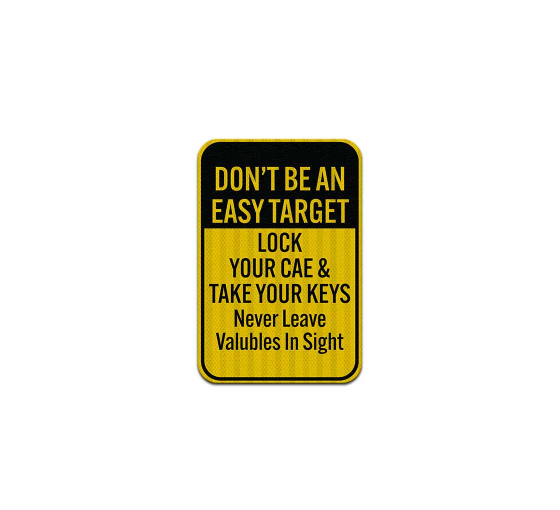 Lock Your Car & Take Your Keys Decal (EGR Reflective)
