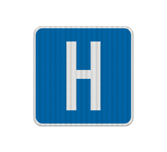 Hospital Symbol Aluminum Sign (EGR Reflective)
