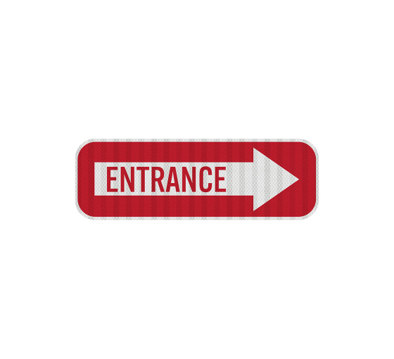 Entrance Right Arrow Aluminum Sign (EGR Reflective)