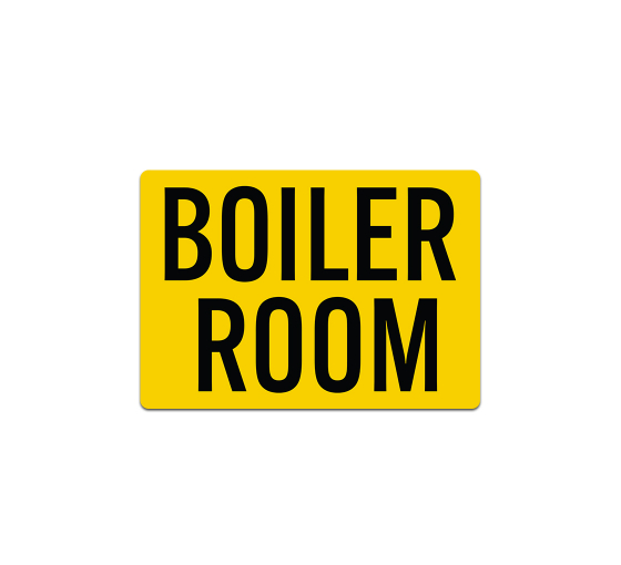 Boiler Room Door Decal (Non Reflective)