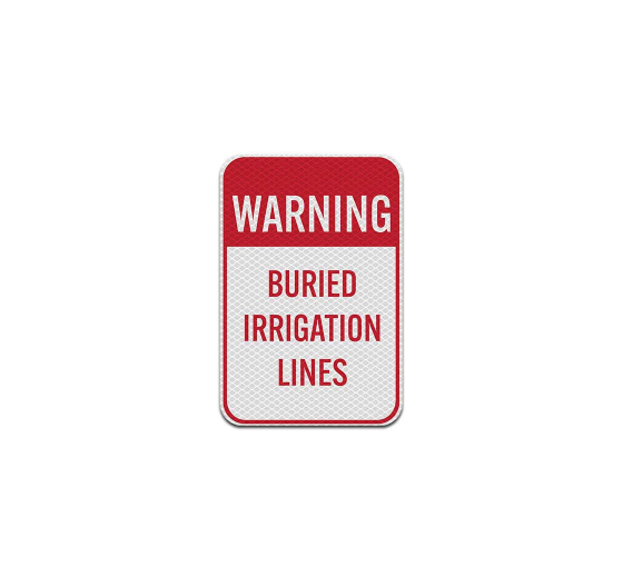 Buried Irrigation Lines Sign By SmartSign 12 x 18 3M High Intensity Grade Reflective Aluminum Warning 