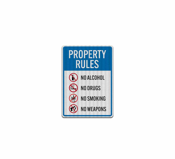 No Alcohol No Drugs Aluminum Sign (EGR Reflective)