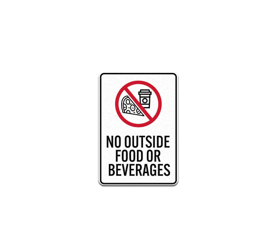 No Outside Food Or Beverages Decal (Non Reflective)