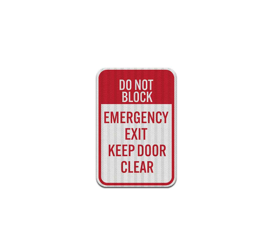 Emergency Exit Door Aluminum Sign (EGR Reflective)