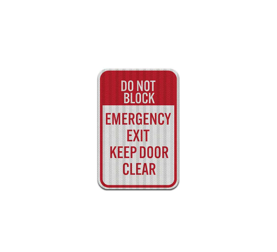 Emergency Exit Door Aluminum Sign (HIP Reflective)