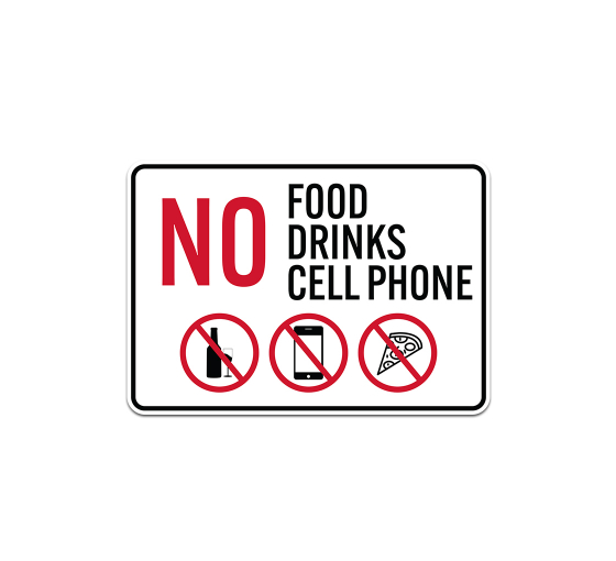 No Food No Drinks Decal (Non Reflective)