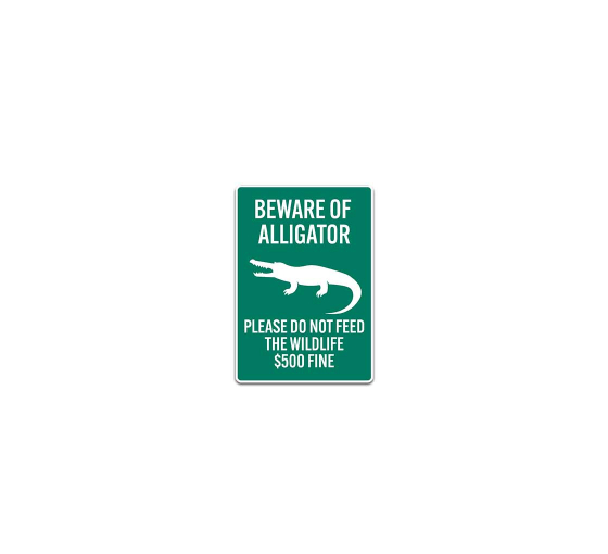 Beware Of Alligator Decal (Non Reflective)