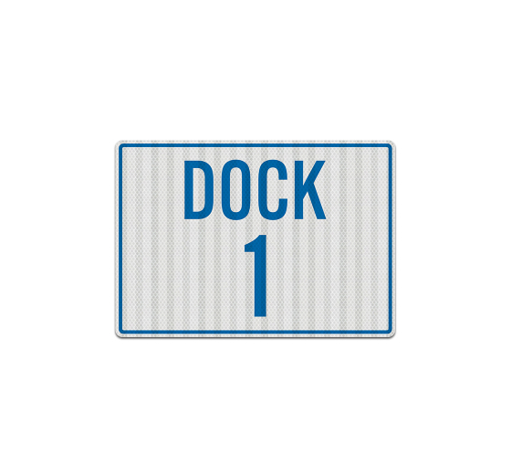 Shipping Receiving Or Loading Dock Number Decal (EGR Reflective)