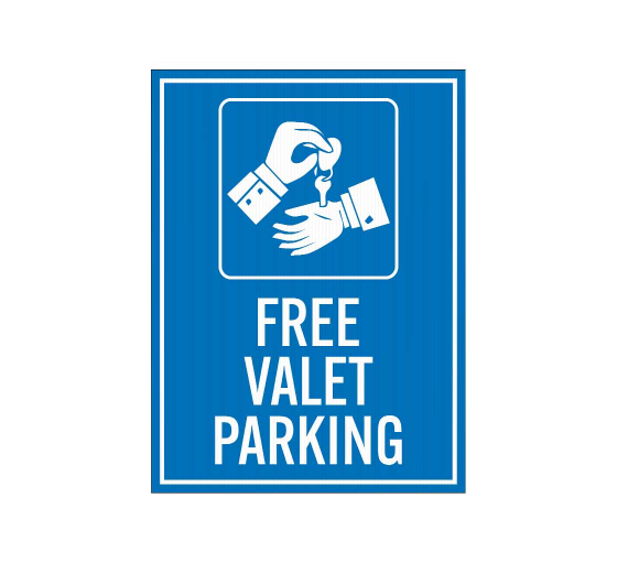 Free Valet Parking Corflute Sign (Non Reflective)