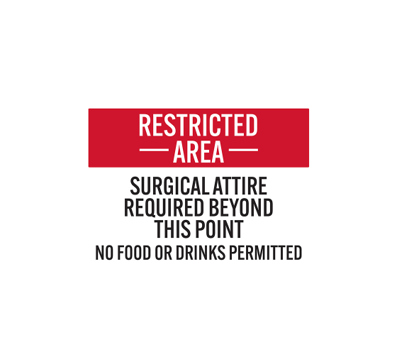 No Food Or Drinks Permitted Decal (Non Reflective)