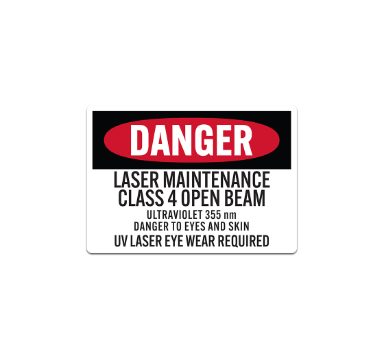 Laser Maintenance Class 4 Decal (Non Reflective)