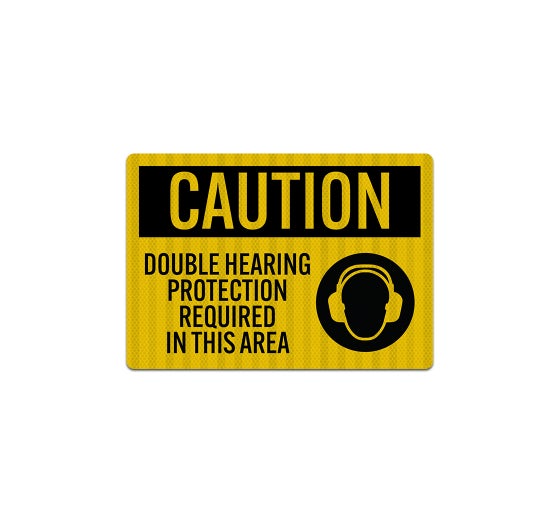Shop for OSHA Double Hearing Protection Decal (EGR Reflective) BannerBuzz