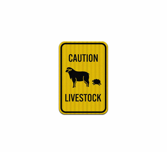 Livestock Sheep Lamp Symbol Aluminum Sign (EGR Reflective)