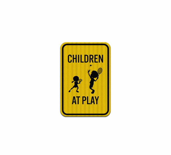 Kids At Play Aluminum Sign (EGR Reflective)