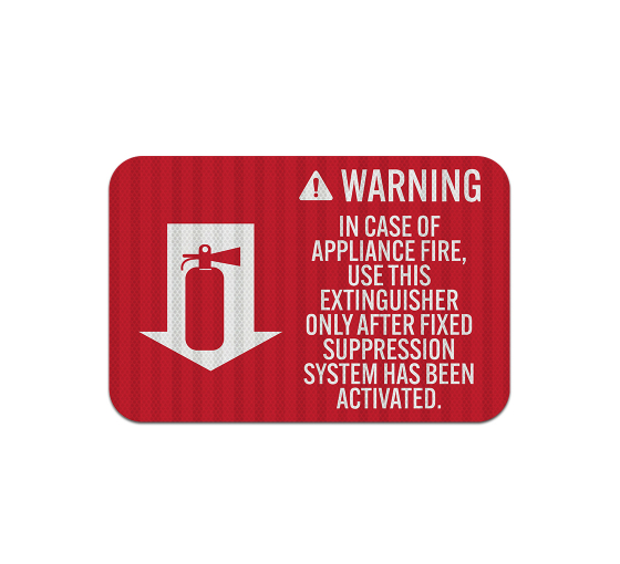 Fire Extinguisher Instruction Warning Aluminum Sign (EGR Reflective)