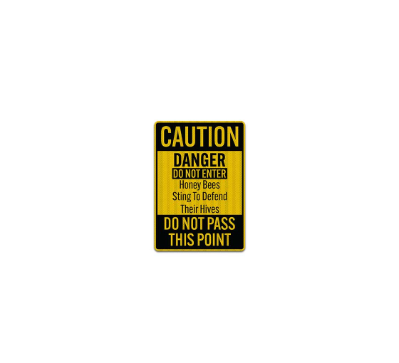 Do Not Enter Honey Bees Sting Decal (EGR Reflective)