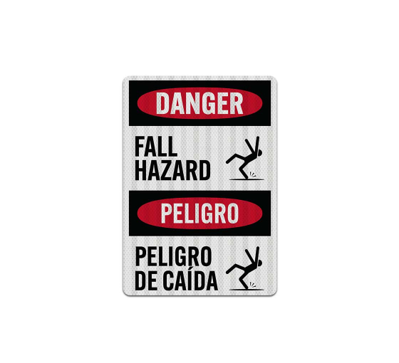 Bilingual OSHA Fall Hazard Decal (EGR Reflective)