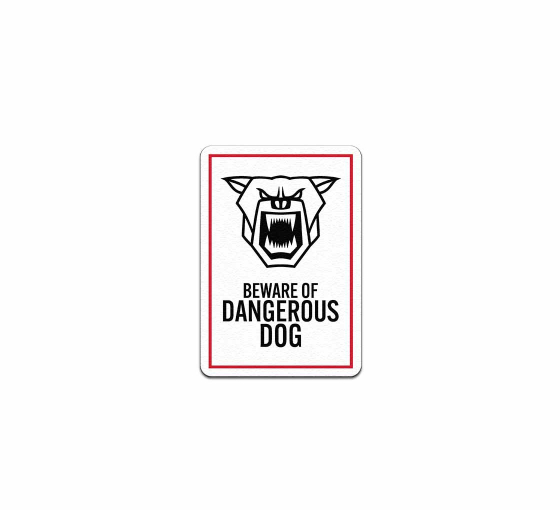 Beware of Dangerous Dog Decal (Non Reflective)
