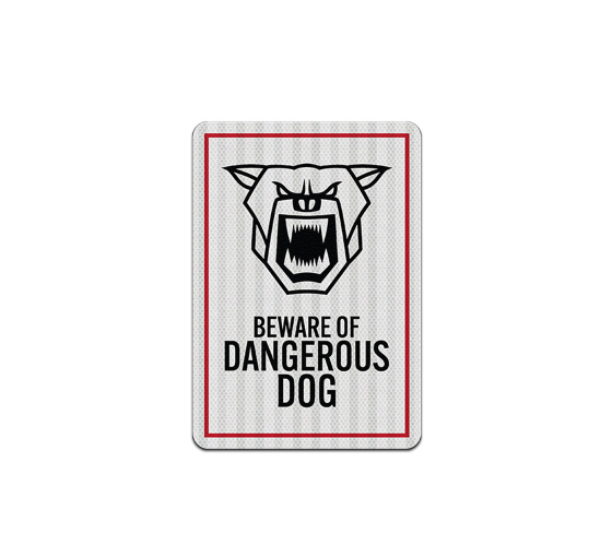 Beware of Dangerous Dog Decal (EGR Reflective)