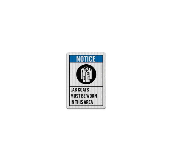 ANSI Lab Coats Must Be Worn Decal (EGR Reflective)