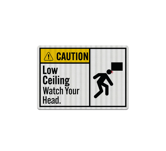 ANSI Low Ceiling Watch Your Head Decal (EGR Reflective)
