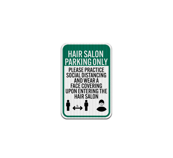 Hair Salon Parking Only Aluminum Sign (EGR Reflective)