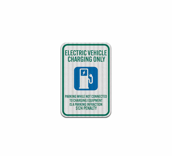Electric Vehicle Charging Aluminum Sign (EGR Reflective)