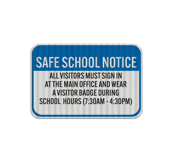 All Visitors Must Sign In Aluminum Sign (HIP Reflective)