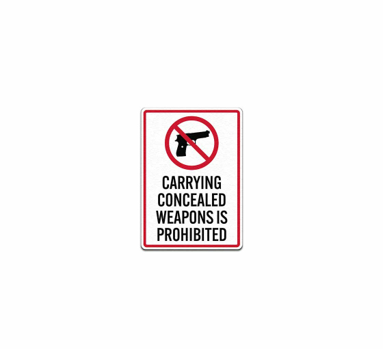 Carrying Concealed Weapons Is Prohibited Decal (Non Reflective)