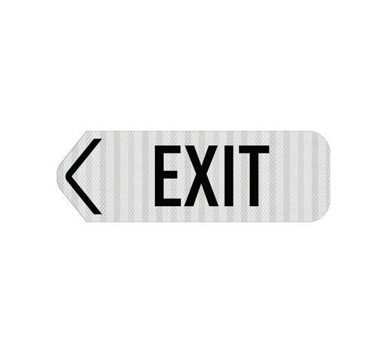 Exit Arrow Aluminum Sign (EGR Reflective)