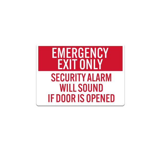 Fire & Emergency Exit Only  Decal (Non Reflective)