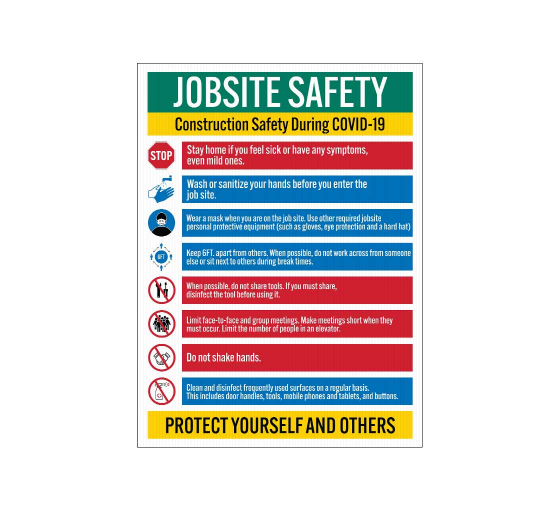 Jobsite Safety Corflute Sign (Non Reflective)