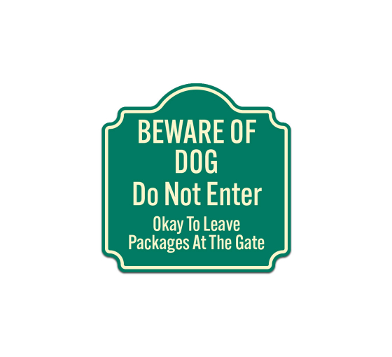 Beware Of Dog Do Not Enter Aluminum Sign (Non Reflective)