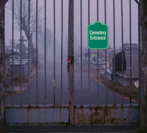 Cemetery Entrance Aluminum Sign (Non Reflective)